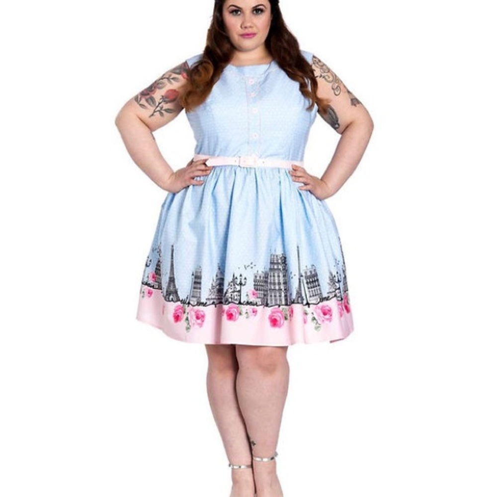 Hell Bunny Paris print mini dress